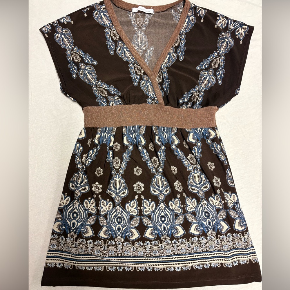 Y2K Charlotte Russe Babydoll Top - Brown Size Large, great condition - Picture 6 of 8